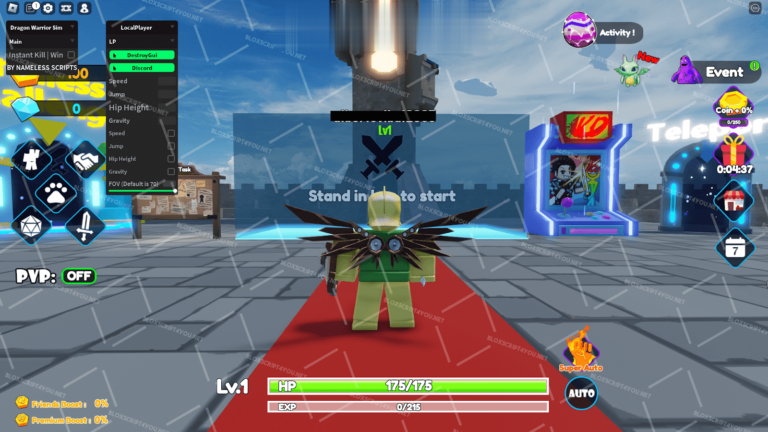 Nameless Dragon Warrior Simulator Script Download 100% Free