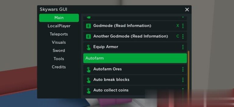 SKYWARS: Teleports, Auto Farm Ores & More Script Download 100% Free (December 2024)