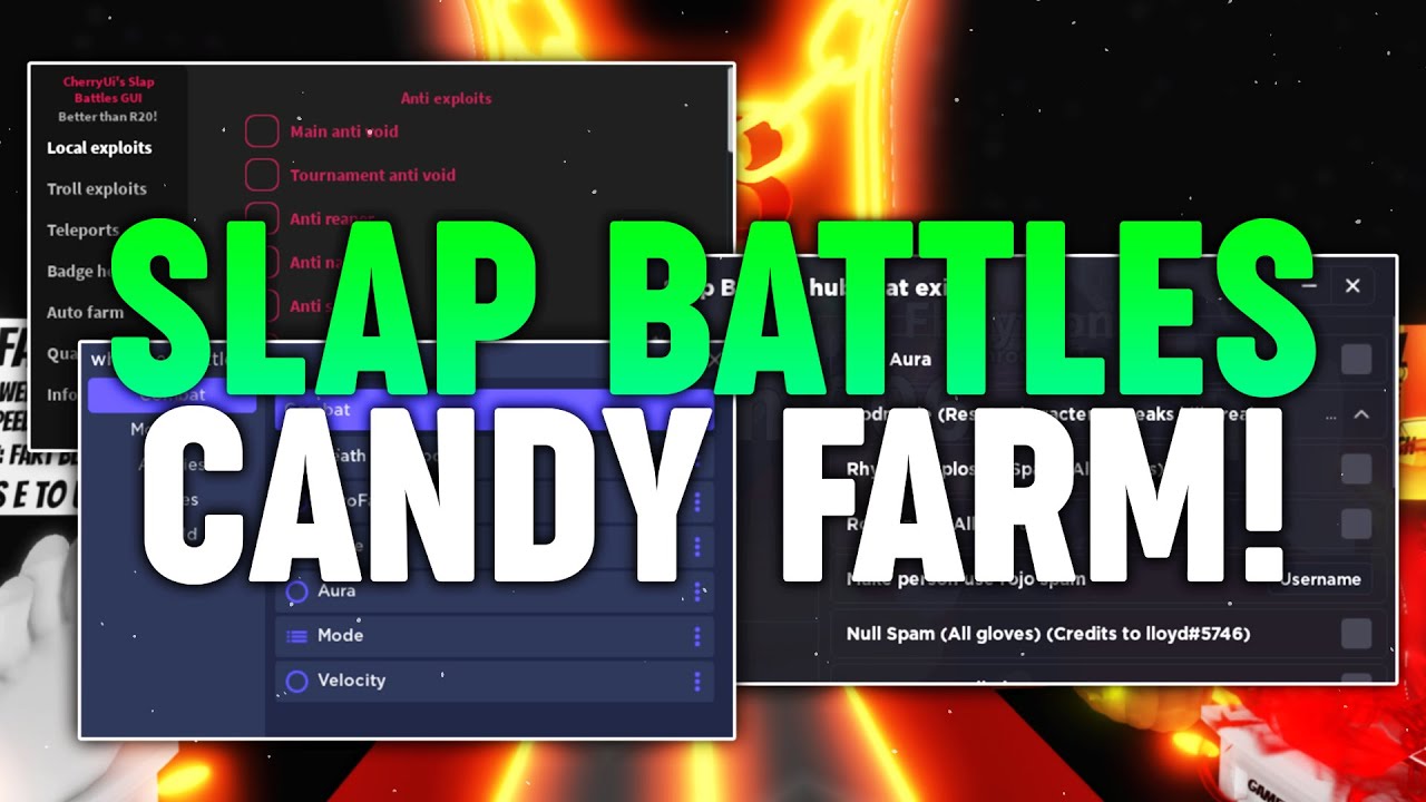 Slap Battles: Teleports, Candy Farm Script